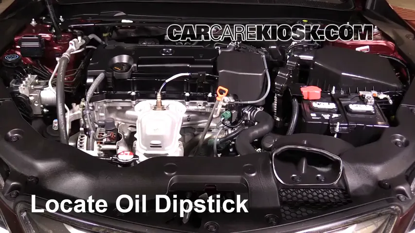 2015 Acura TLX 2.4L 4 Cyl. Oil Check Oil Level